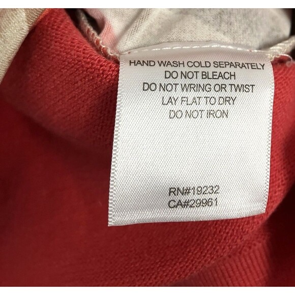 Alfred Dunner Womens Faux Layer Geometric Orange Sweater Size 2X - Picture 3 of 6